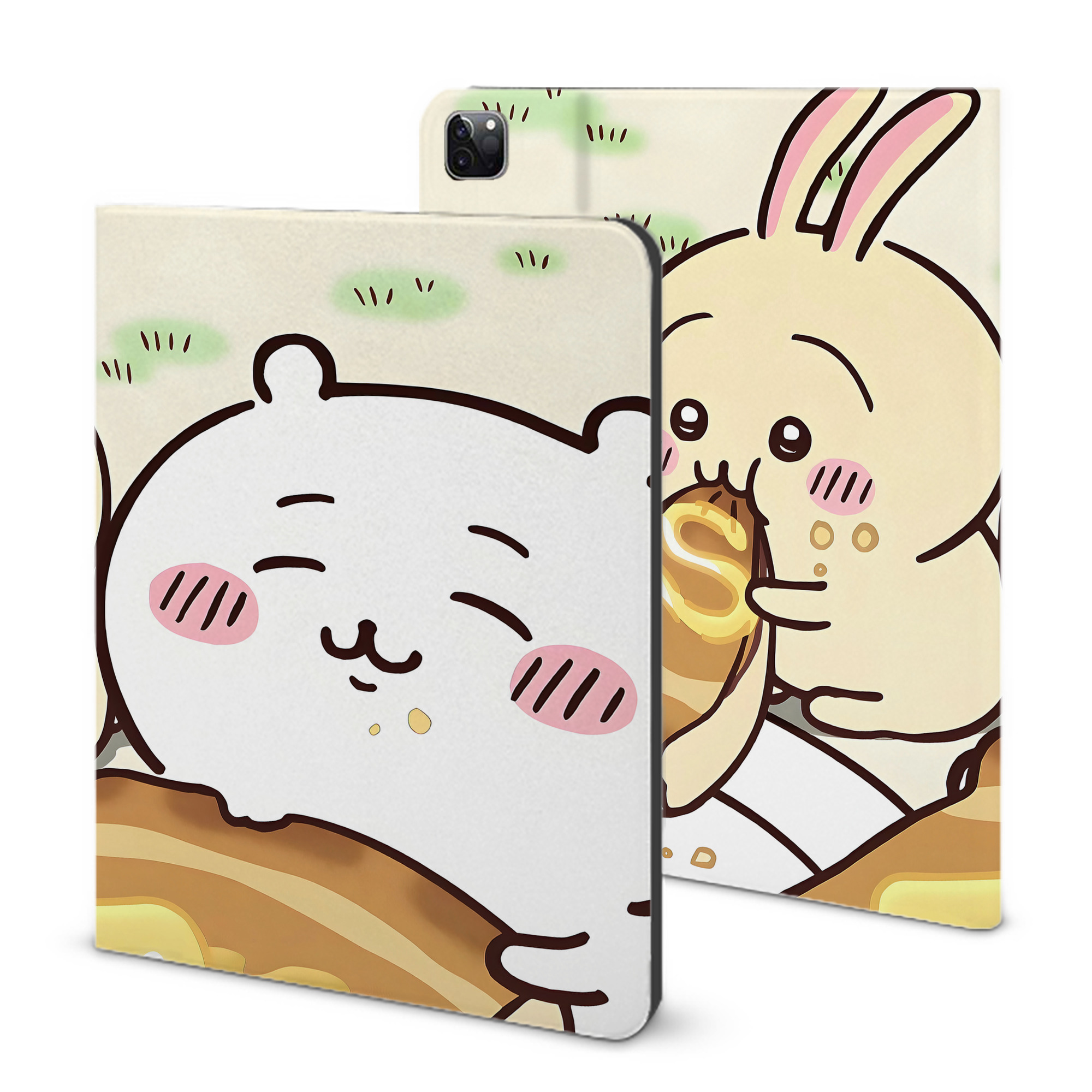 （画像用） ちいかわ Chii-kawa IPad ケース ブック型 PUレザー TPU 耐衝撃 軽量 薄型 ペン収納なし 全面保護 IPad 各モデル対応
